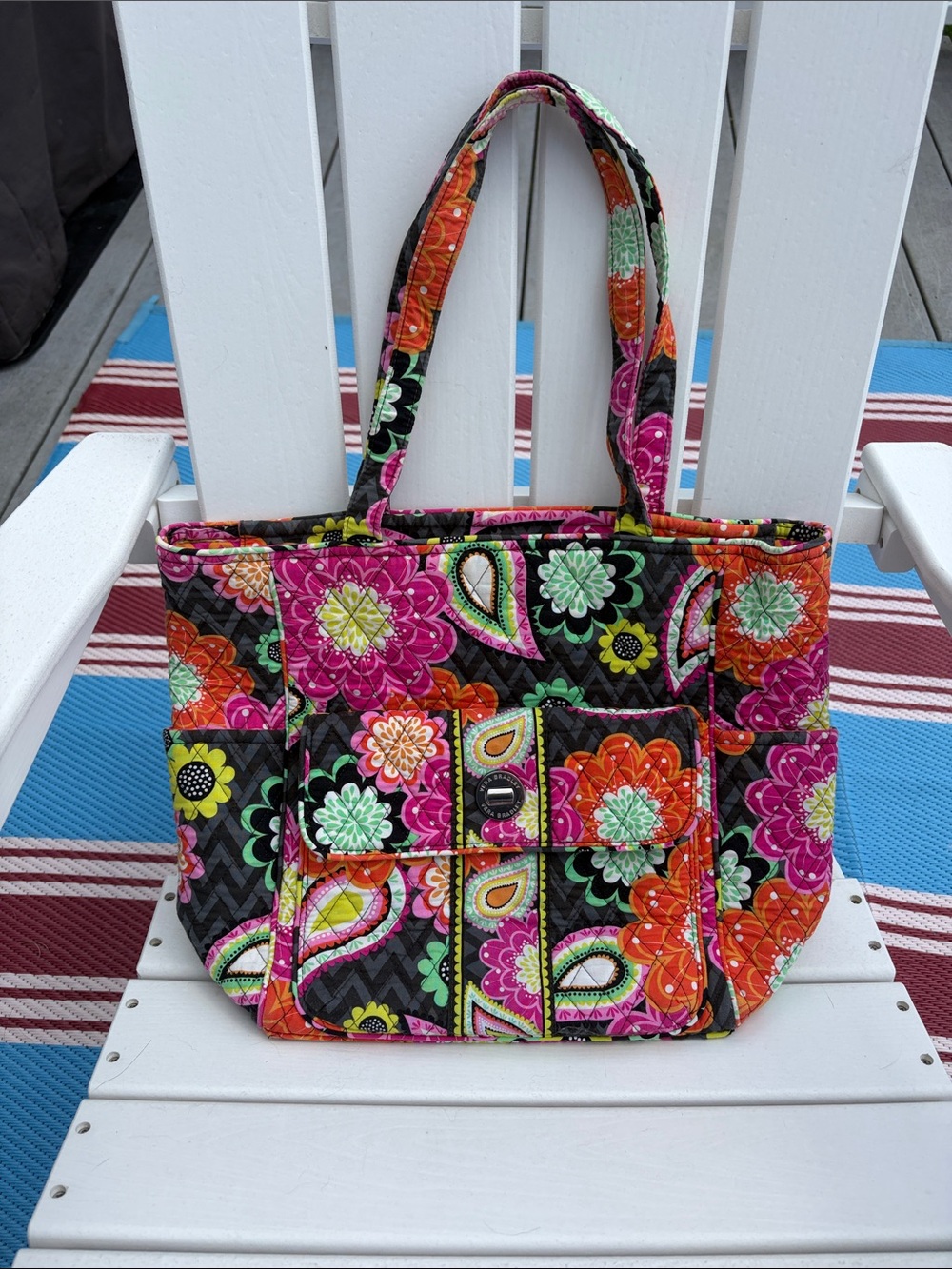Vera Bradley Floral Paisley Quilted Tote - Ziggy Zinnia